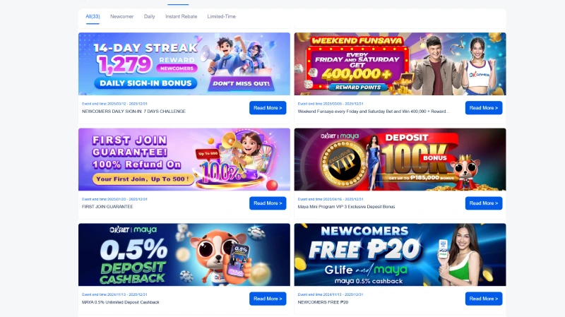 Bonuses and Promotions OKBET - Legit Online Casino